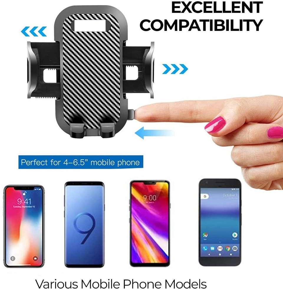 Hold Car Mobile Holder for Windshield, Dashboard (Black) - Image 8