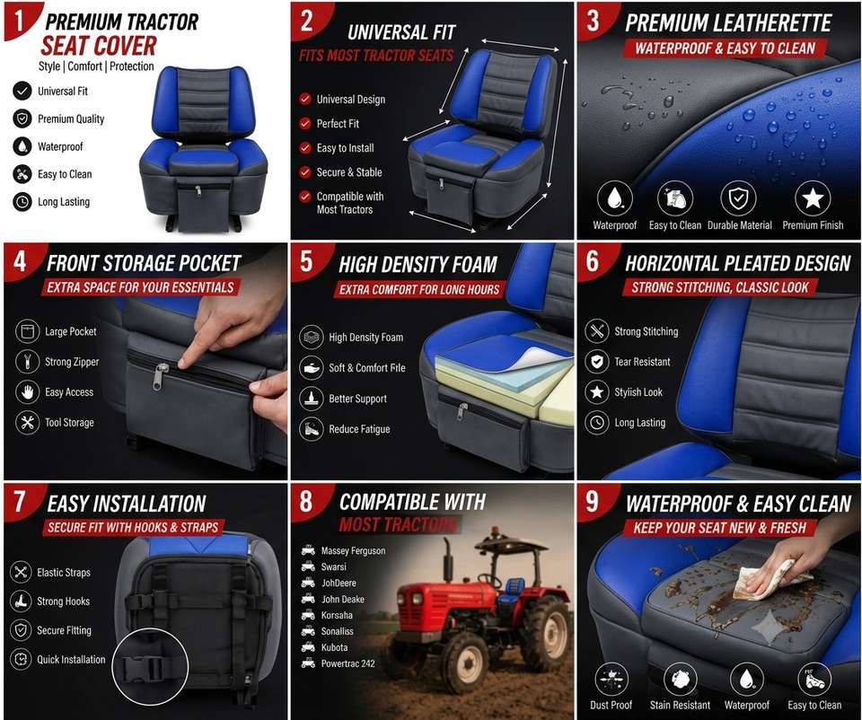 farmfit Rexin PU Leather Car Seat Cover - Image 7