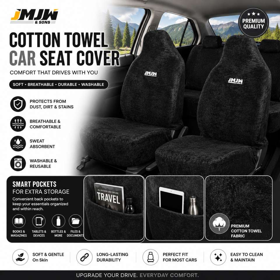 JMJW Cotton Car Seat Cover For Maruti Eeco 5S - Image 7