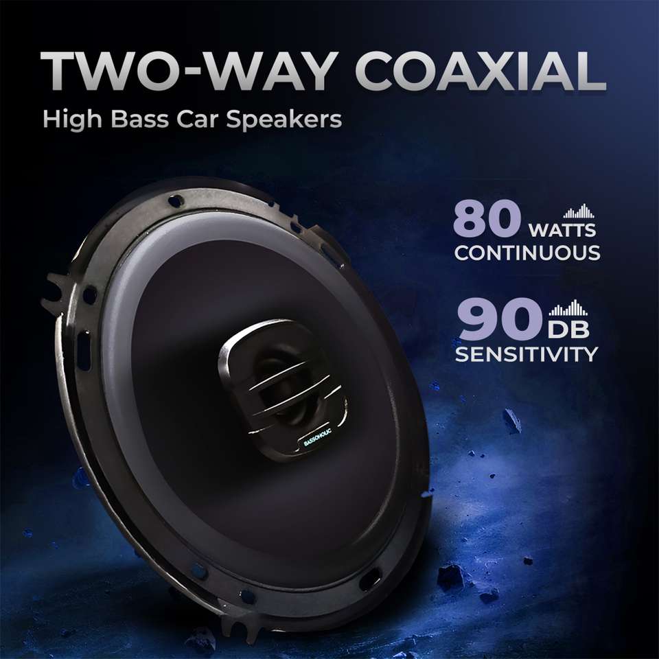 BASSOHOLIC Two Way 6 Inches High Bass Coaxial Car Speaker - Image 8