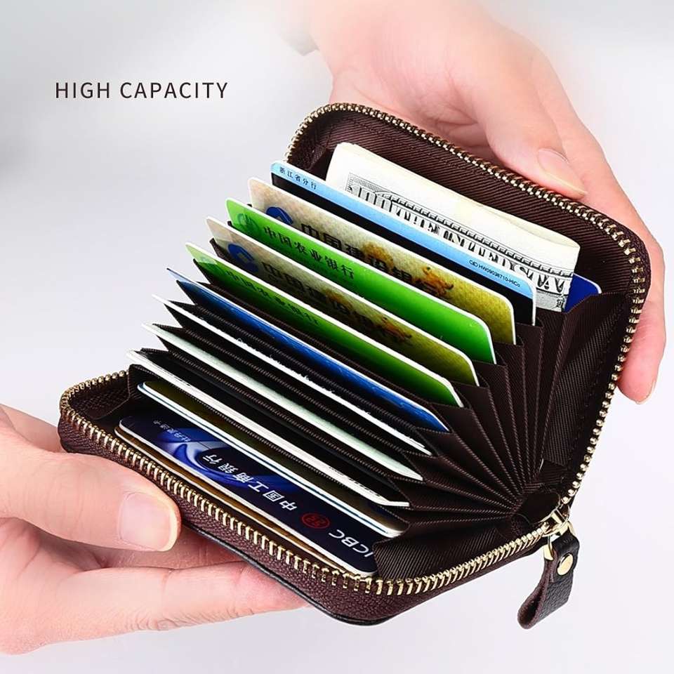 Gymisa Black Leather Card Holder 9 Slots - Image 7
