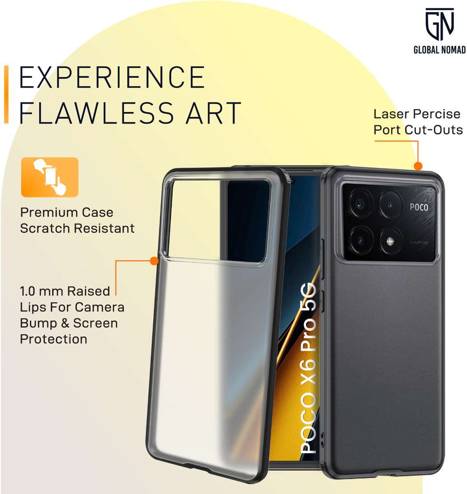 GLOBAL NOMAD Back Cover for POCO X6 Pro 5G Black - Image 9