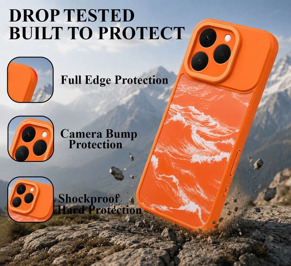 Knotyy Back Cover for vivo V70 FE, Orange - Image 8