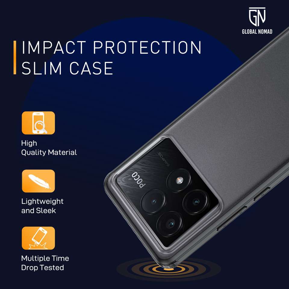 GLOBAL NOMAD Back Cover for POCO X6 Pro 5G Black - Image 8