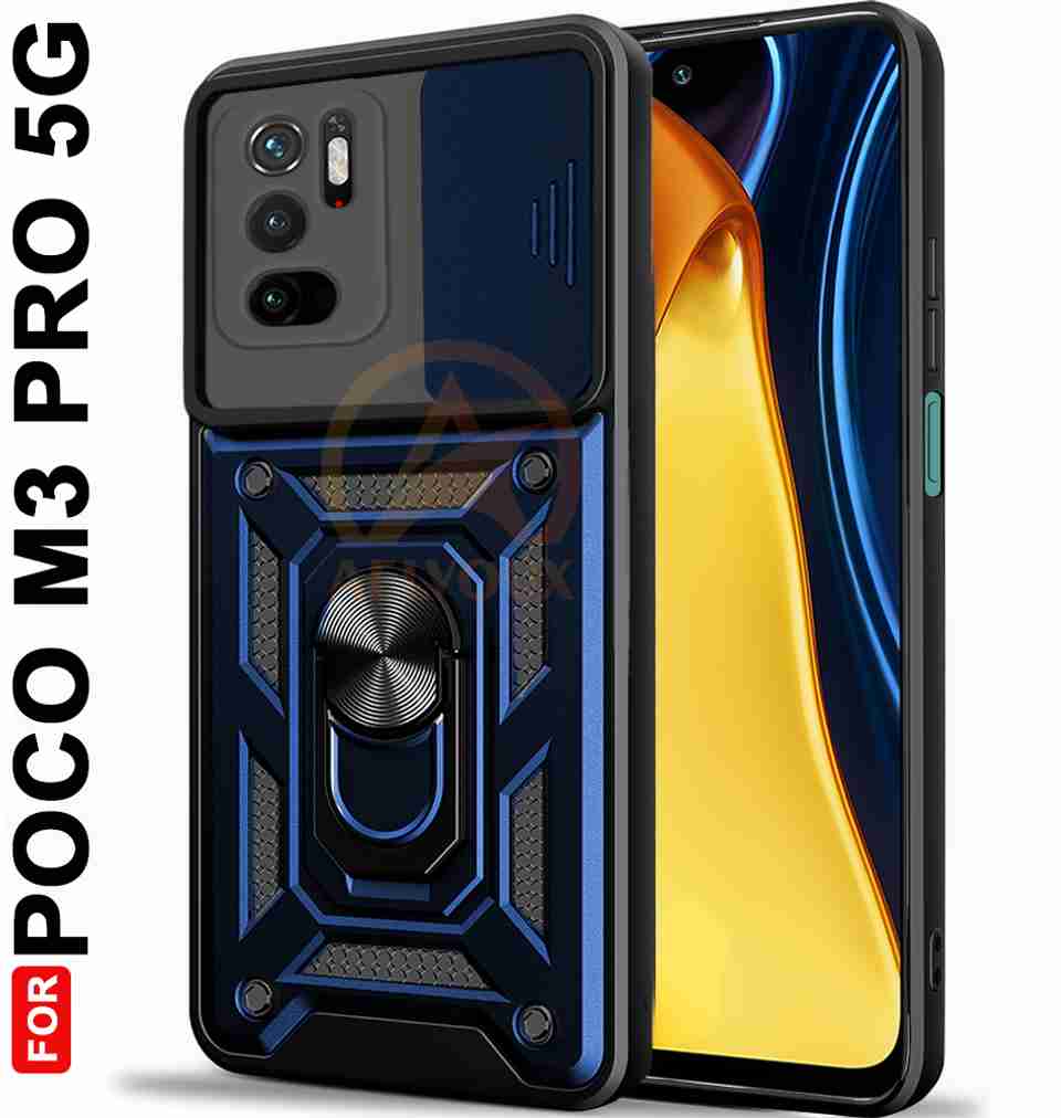 AelVouX Back Cover for Poco M3 Pro 5G Blue Slider - Image 7