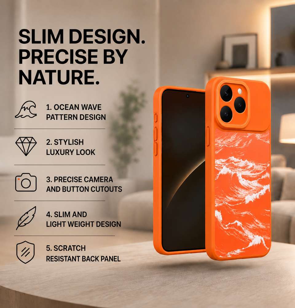 Knotyy Back Cover for vivo V70 FE, Orange - Image 9