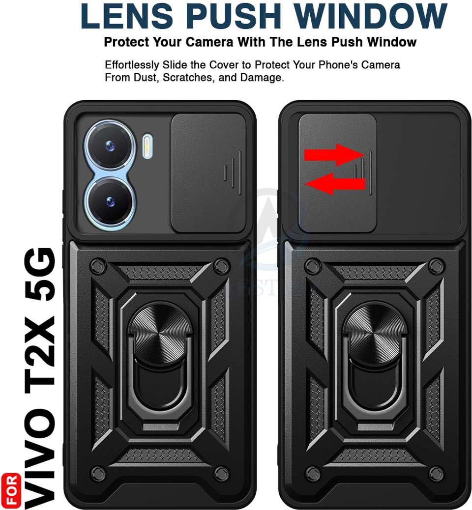 AESTMO Back Cover for Vivo T2X 5G Black - Image 9