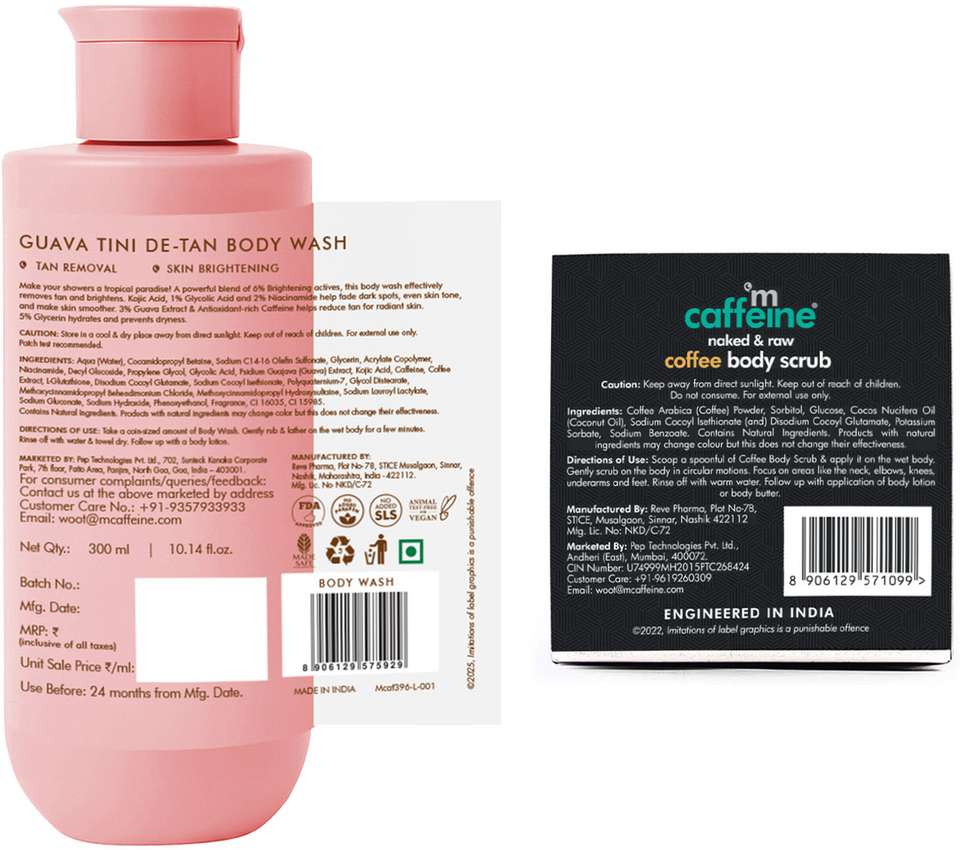 mCaffeine Guava DeTan Body Wash 300ml - Image 4