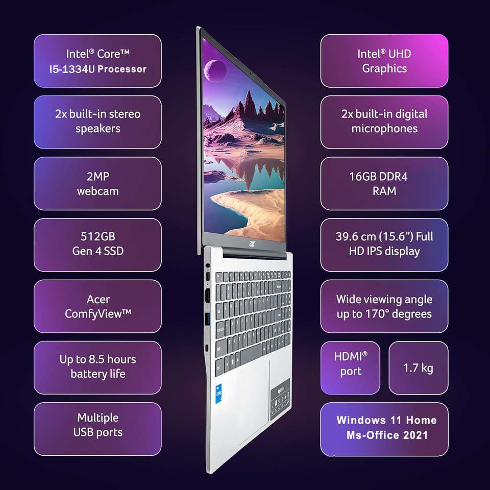 Acer Aspire 3 (2025) Intel Core i5 13th Gen 1334U 16GB 512GB - Image 8