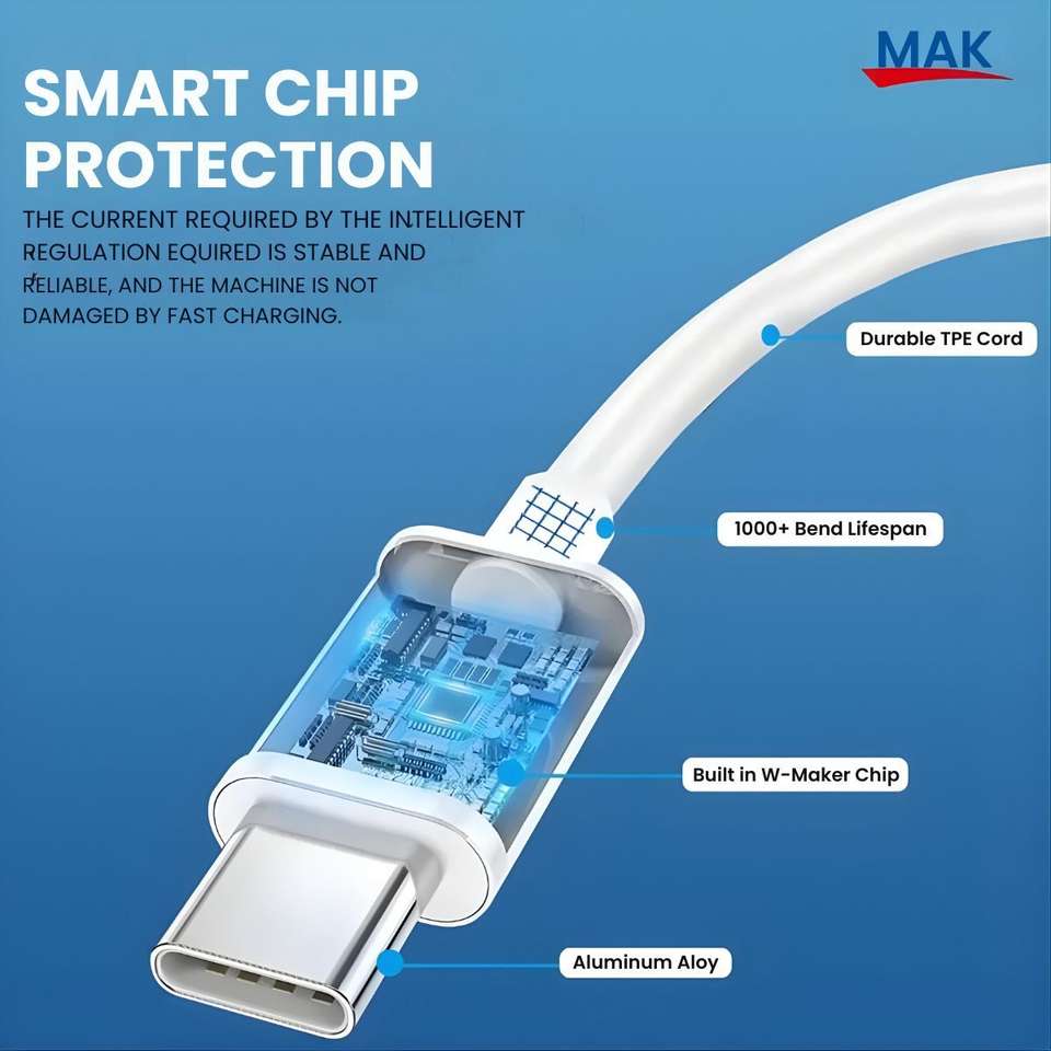 MAK USB Type C Cable 6A 1m 60W - Image 8