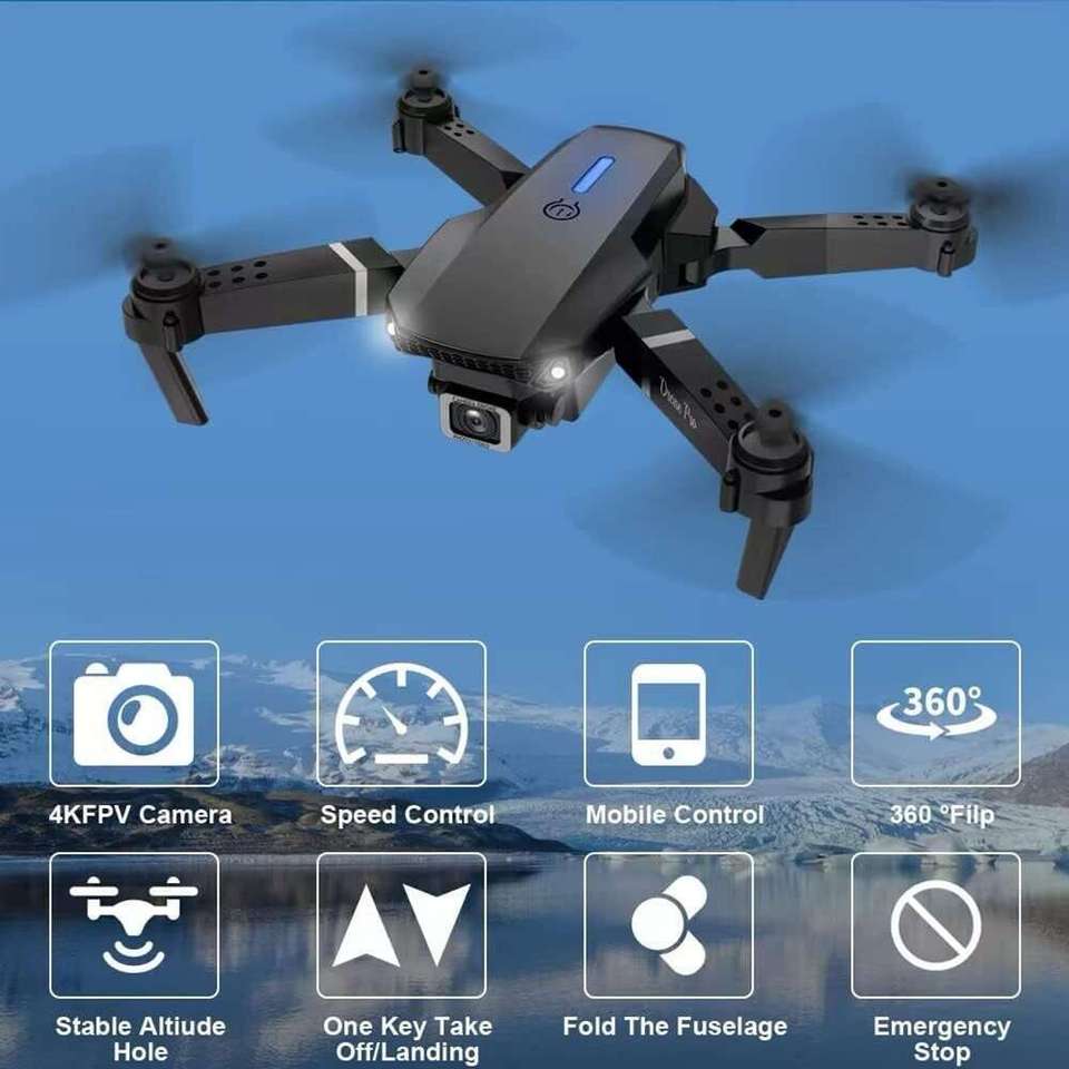 depton 4k dual camera mini drone E88 pro foldable WiFi with posit...more - Image 9