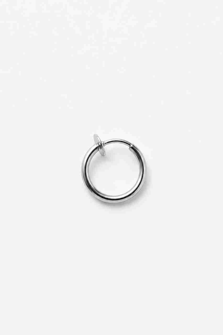 YAMIOZRA Silver Clip-On Hoop Earrings - Image 5