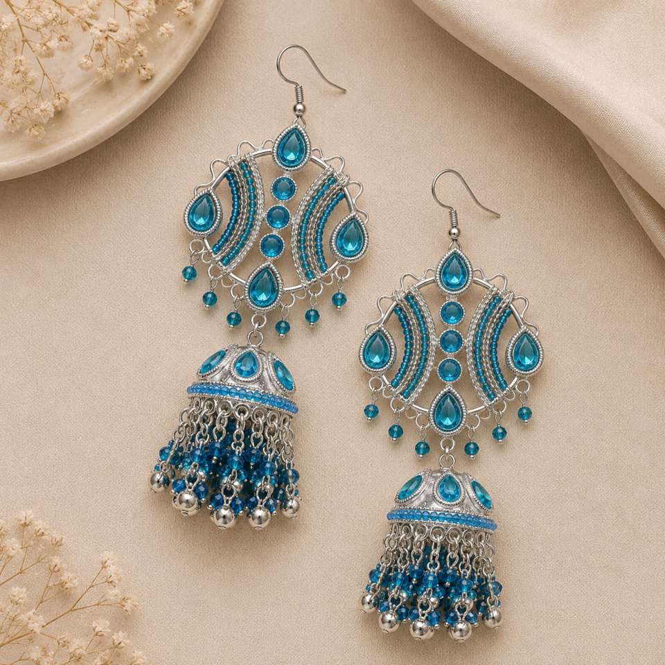 UnfoldSelf Trendy Mehru Maula Earrings - Image 8