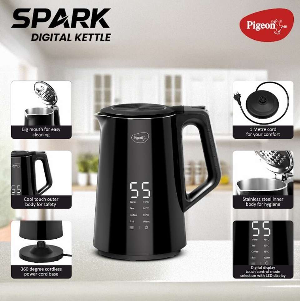 Pigeon 19004654 Multi Cooker Electric Kettle 1.5L Black - Image 9