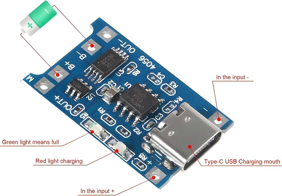 Robo Ocean TP4056 Battery Charging Module - Image 8