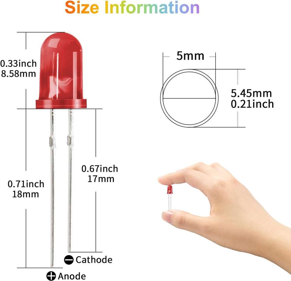 SG Flash 500pcs 5mm LED Lights (5 Colors) - Image 9