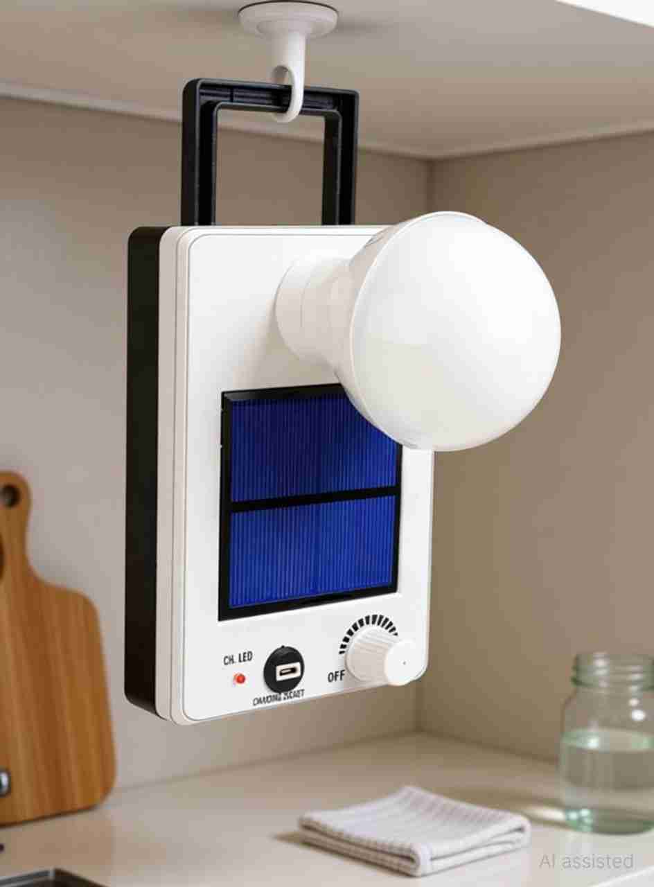 Glowish 12W Dual Charging Solar+Electric Lamp - Image 6