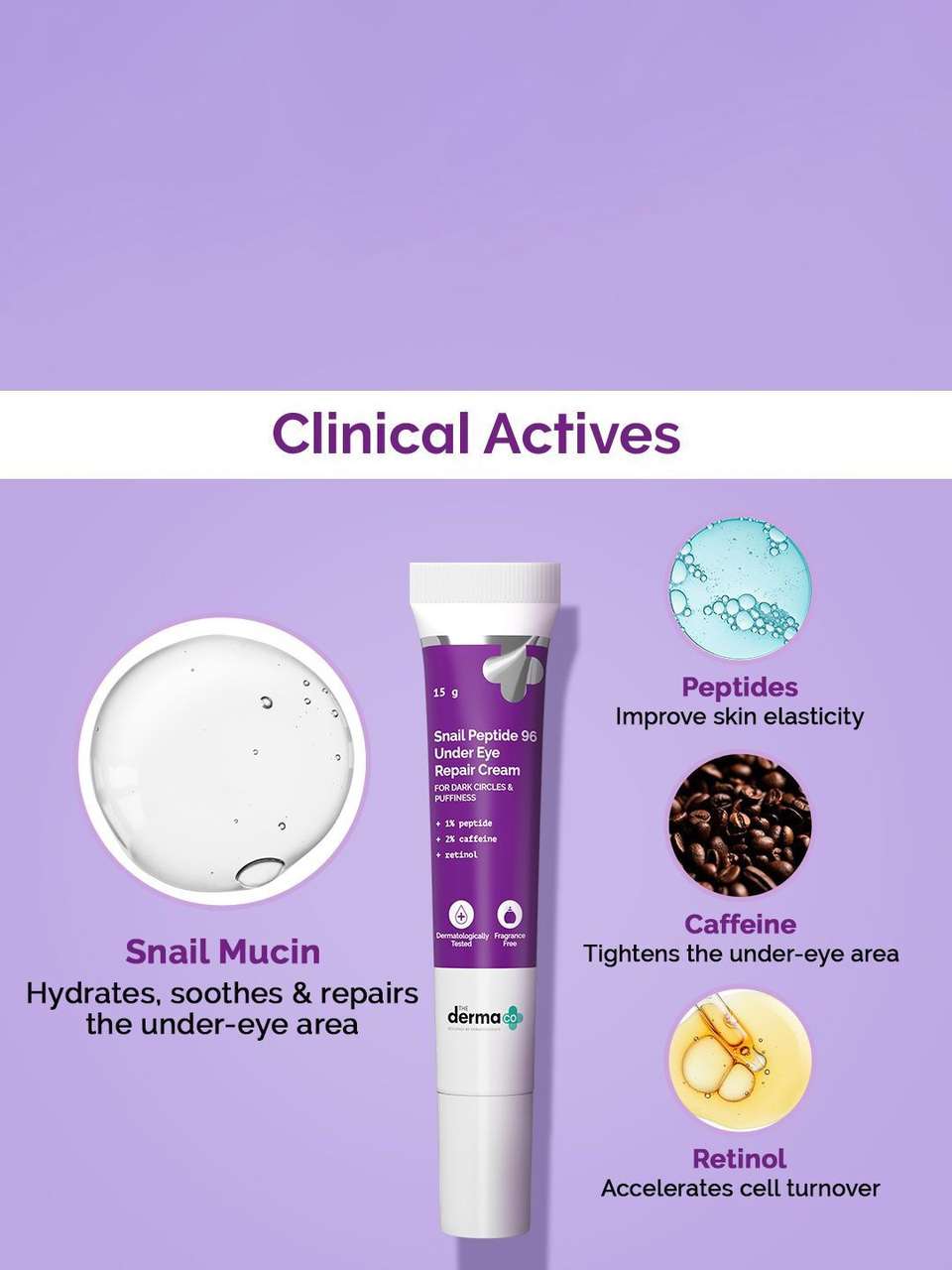 The Derma Co Snail Peptide 96 Under Eye Repair Cream - Image 9