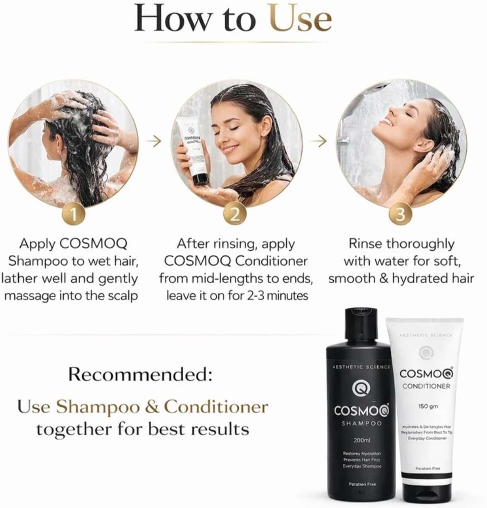 KLM COSMO-Q Shampoo & Conditioner Pack of 2 - Image 8