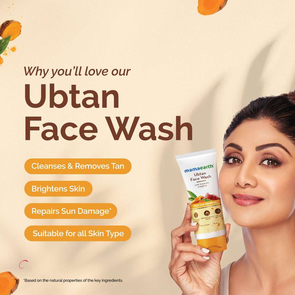 Mamaearth Ubtan Natural Face Wash with Turmeric & Saffron - Image 8