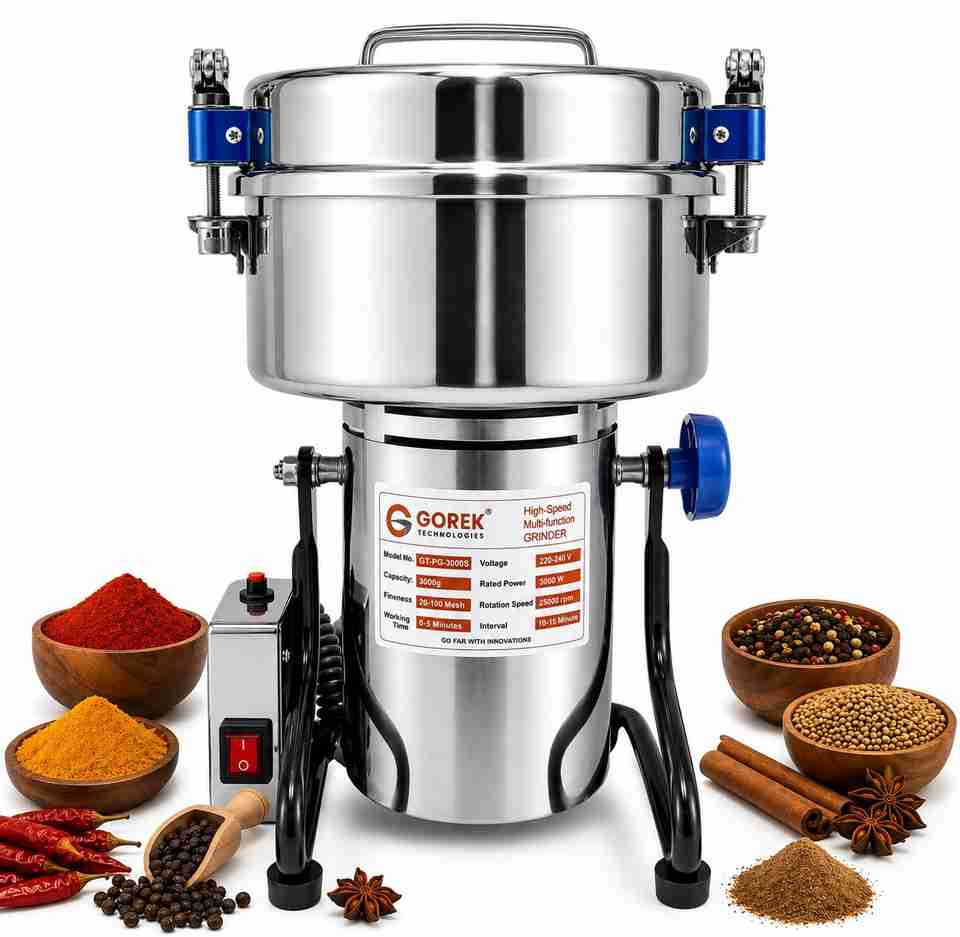 gorek technologies Masala Grinder Machine | 3000g Capacity | 3000...more - Image 7