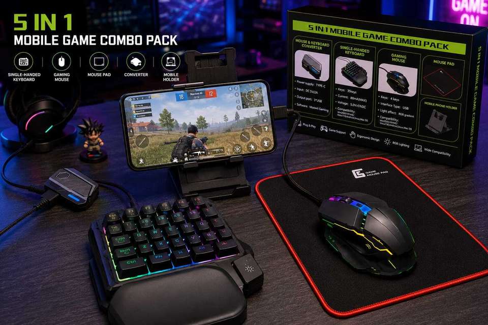 TECHNOLOGIA 5-in-1 Mobile Gaming Accessory Kit - Image 9