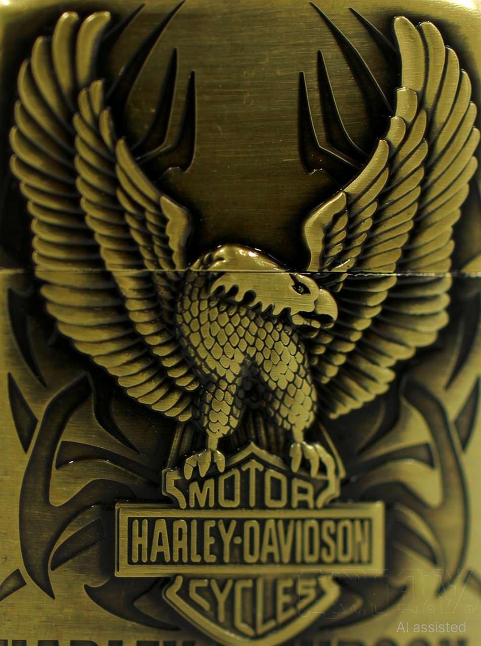 VIOVI Gold Harley Davidson Refillable Zippo - Image 9