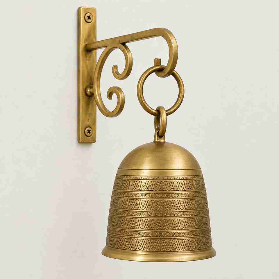 Little Extra Hanging Brass Decorative Bell with Hook - Image 7