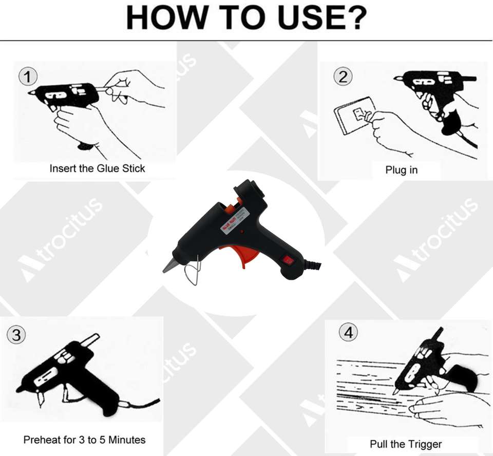 Atrocitus 20W Mini Glue Gun with 50 Glue Sticks - Image 9