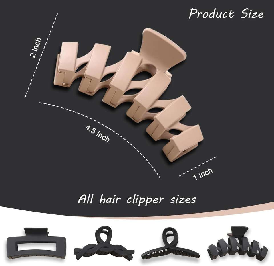 Prityka Matte Hair Claw 12pcs - Image 9