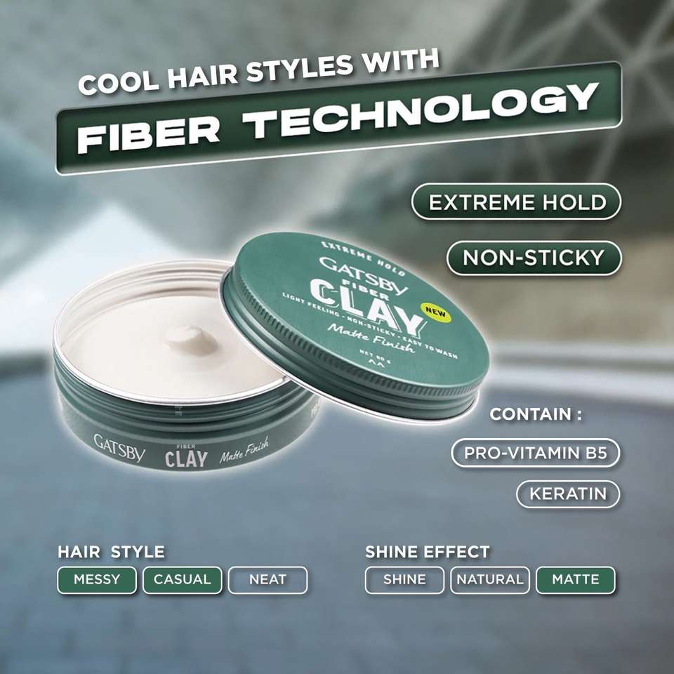 GATSBY Japan's No.1 Fiber Clay Matte Finish - Image 8