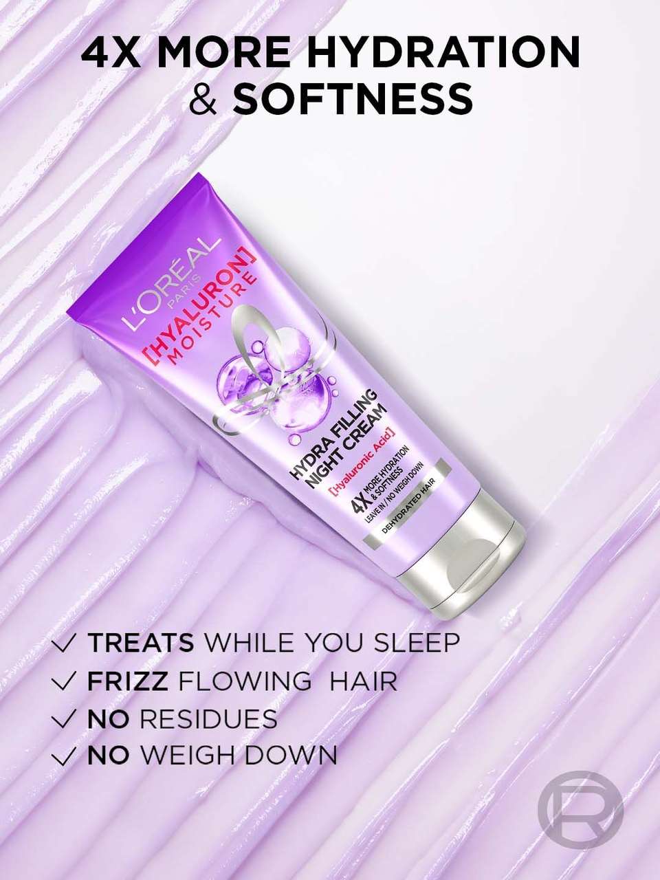L'Oréal Paris Hyaluron Moisture 72H Night Hair Cream - Image 9
