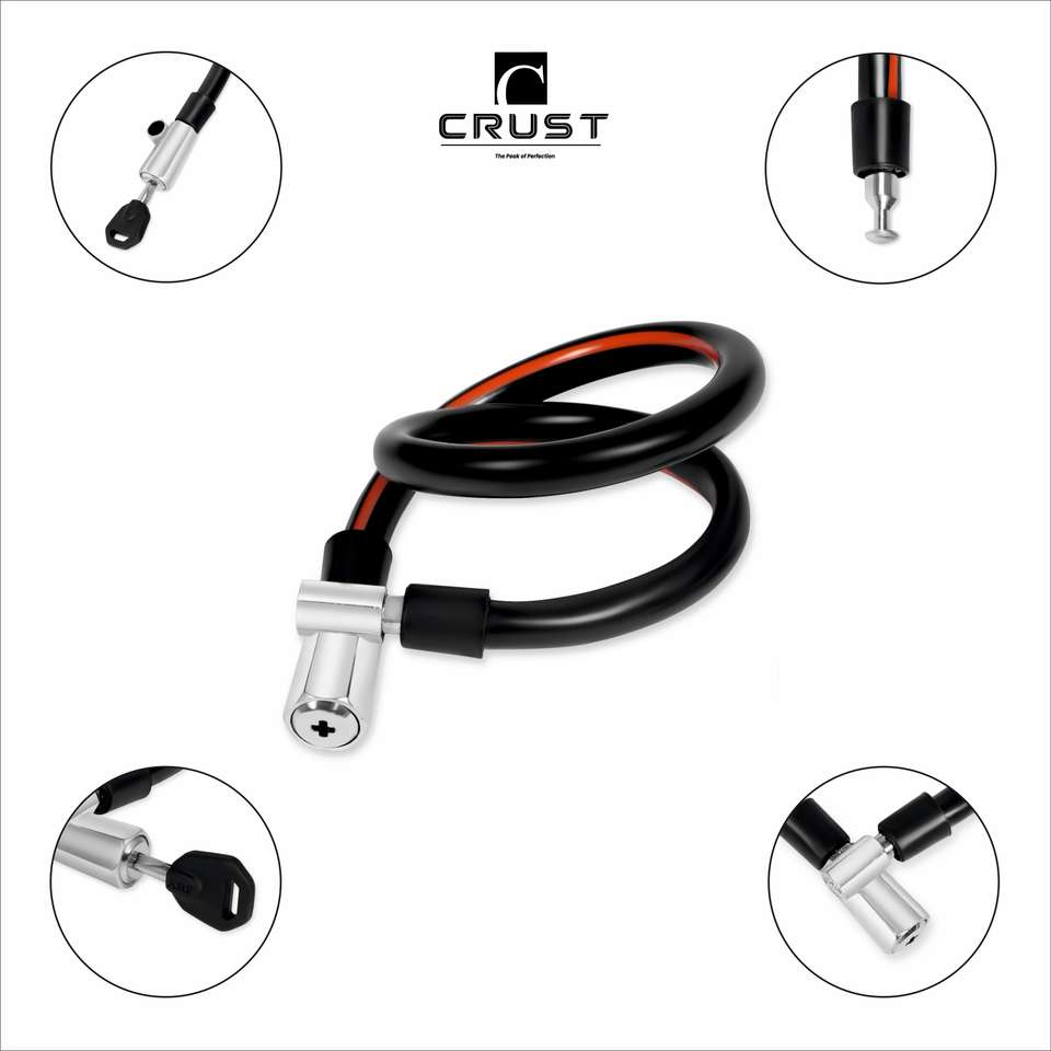 Crust Plastic Cable Lock For Helmet - Image 8