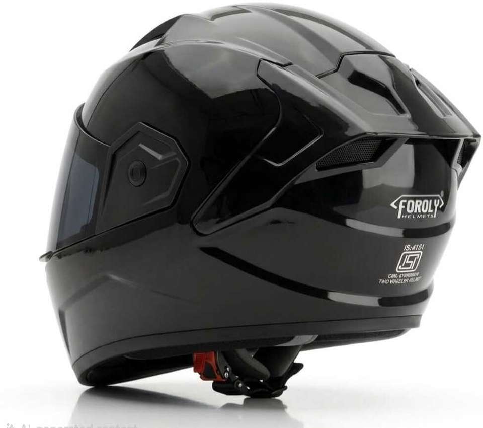 FOROLY Raven ABS Material Spoiler Black Visor Motorbike Helmet - Image 6