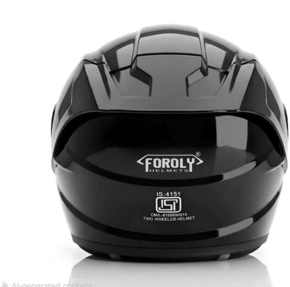 FOROLY Raven ABS Material Spoiler Black Visor Motorbike Helmet - Image 8