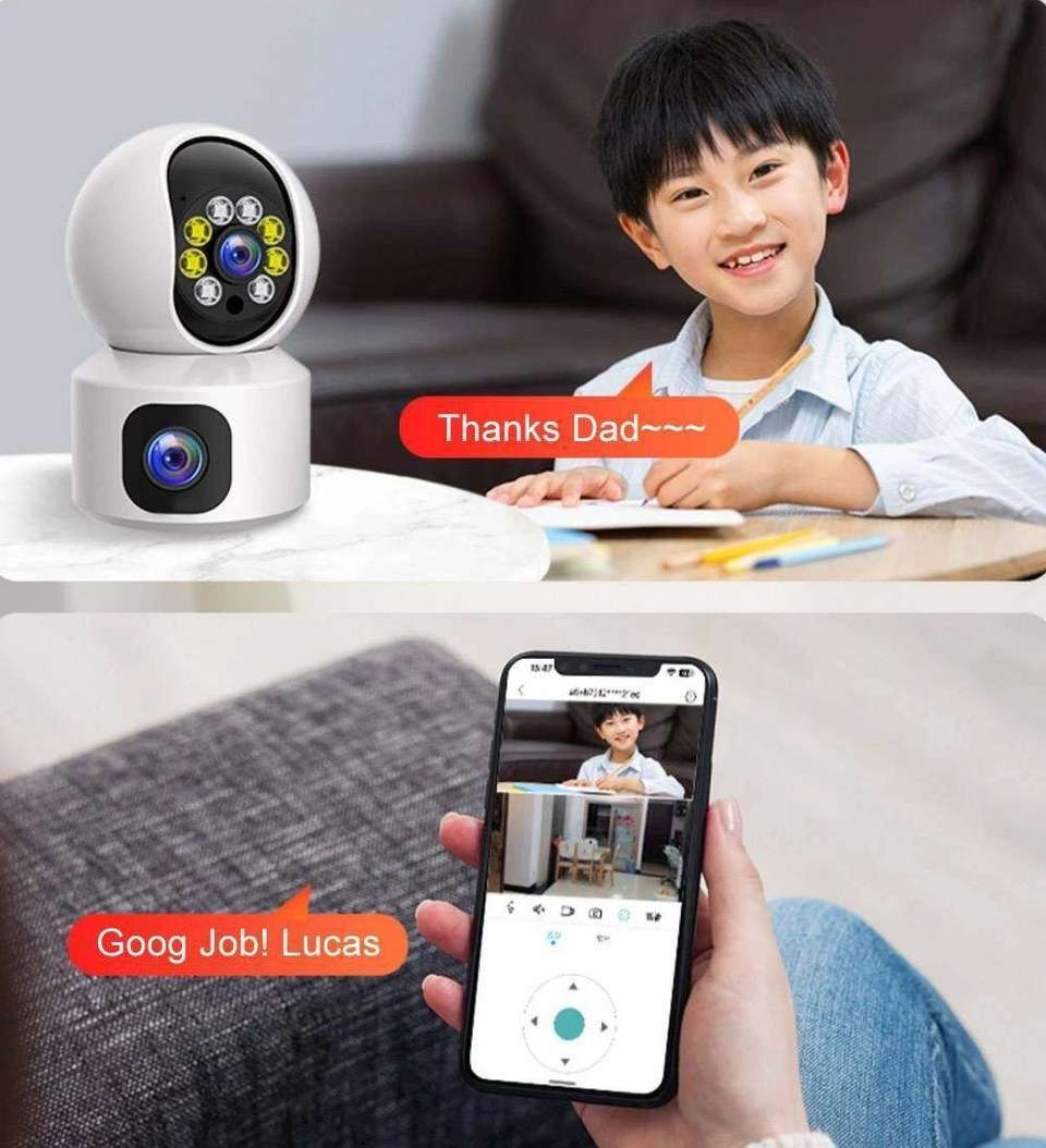 OSQD 5+5MP FHD WiFi Dual Lens CCTV Camera PTZ - Image 7