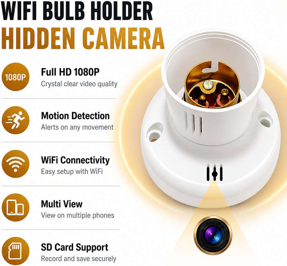 KIFEBITE WiFi 1080P Spy Bulb Camera - Image 8