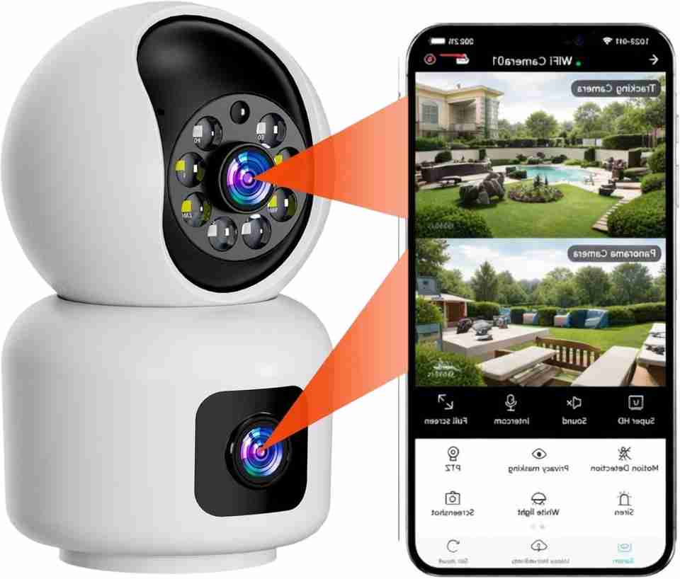OSQD 5+5MP FHD WiFi Dual Lens CCTV Camera PTZ - Image 6
