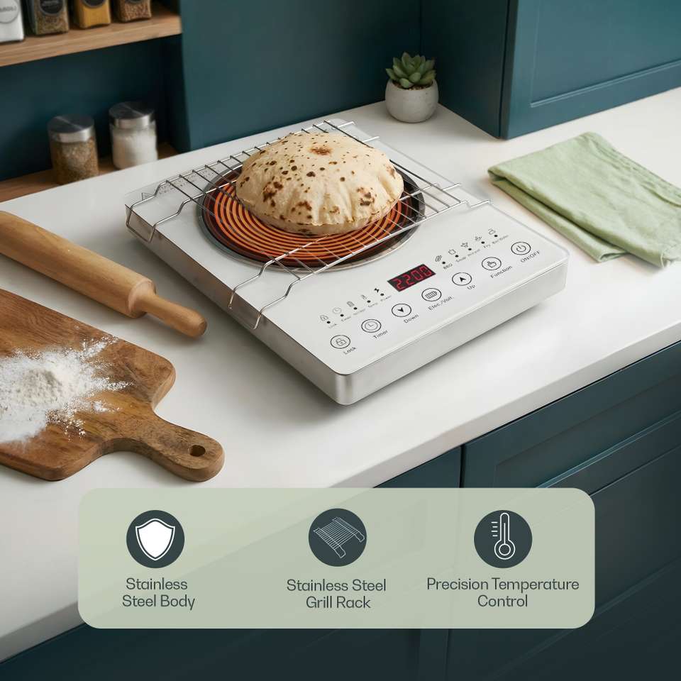 iBELL 2200W Infrared Cooktop White - Image 9