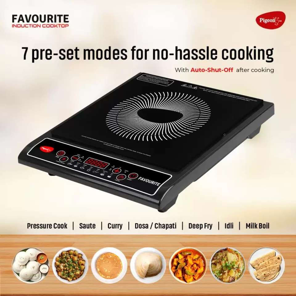 Pigeon 1800 W Induction Cooktop Push Button (Black, Favourite) - Image 10