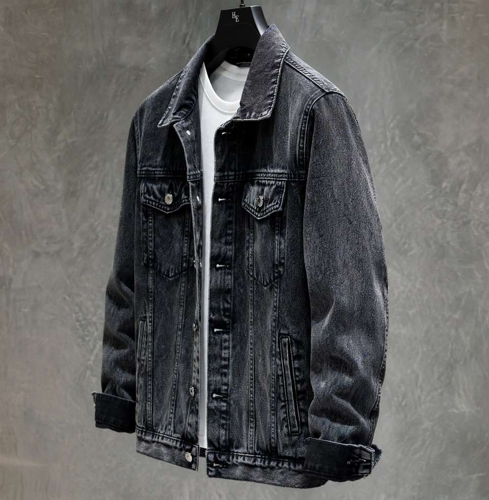 Moda Star Men Solid Blue Denim Jacket - Image 8