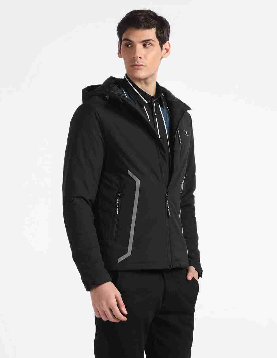 FLYING MACHINE Men Solid Padded Jacket - Image 5