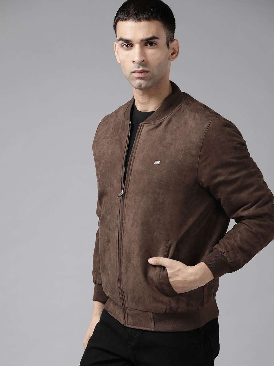 Roadster Men Solid Bomber Jacket - Image 8