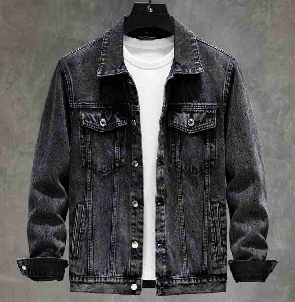 Moda Star Men Solid Blue Denim Jacket - Image 6