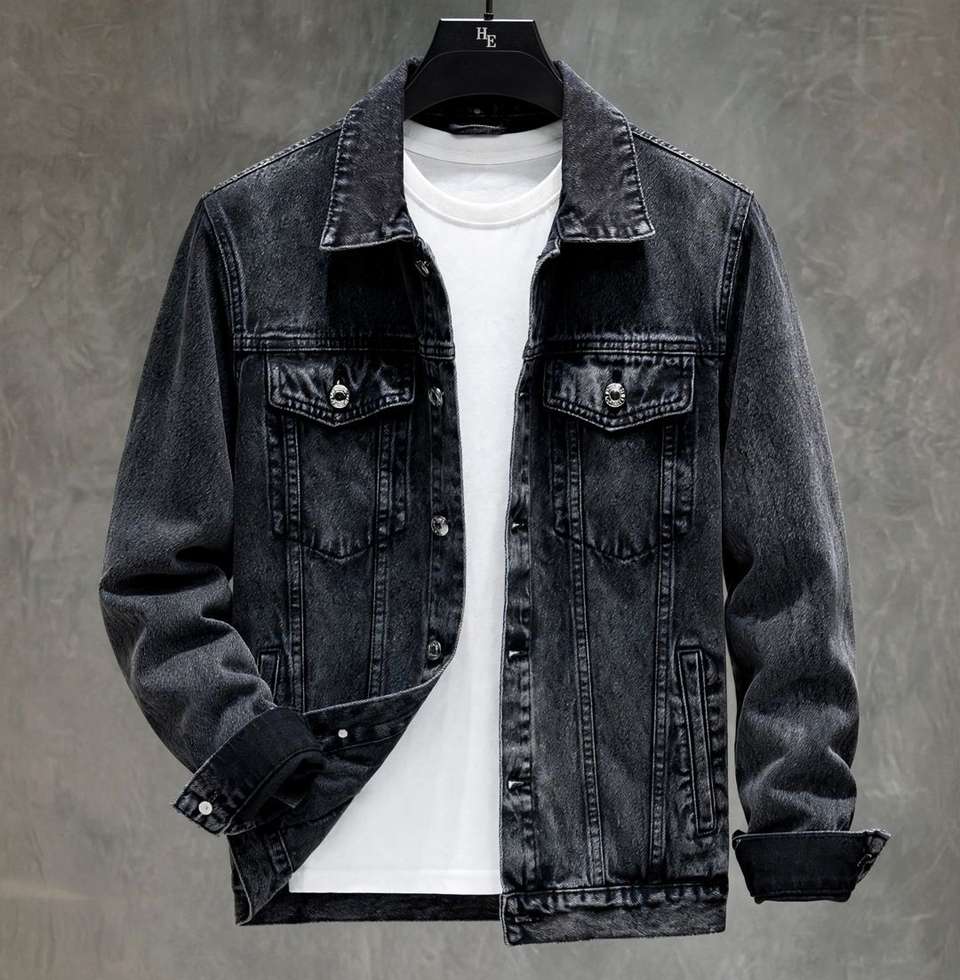 Moda Star Men Solid Blue Denim Jacket - Image 9