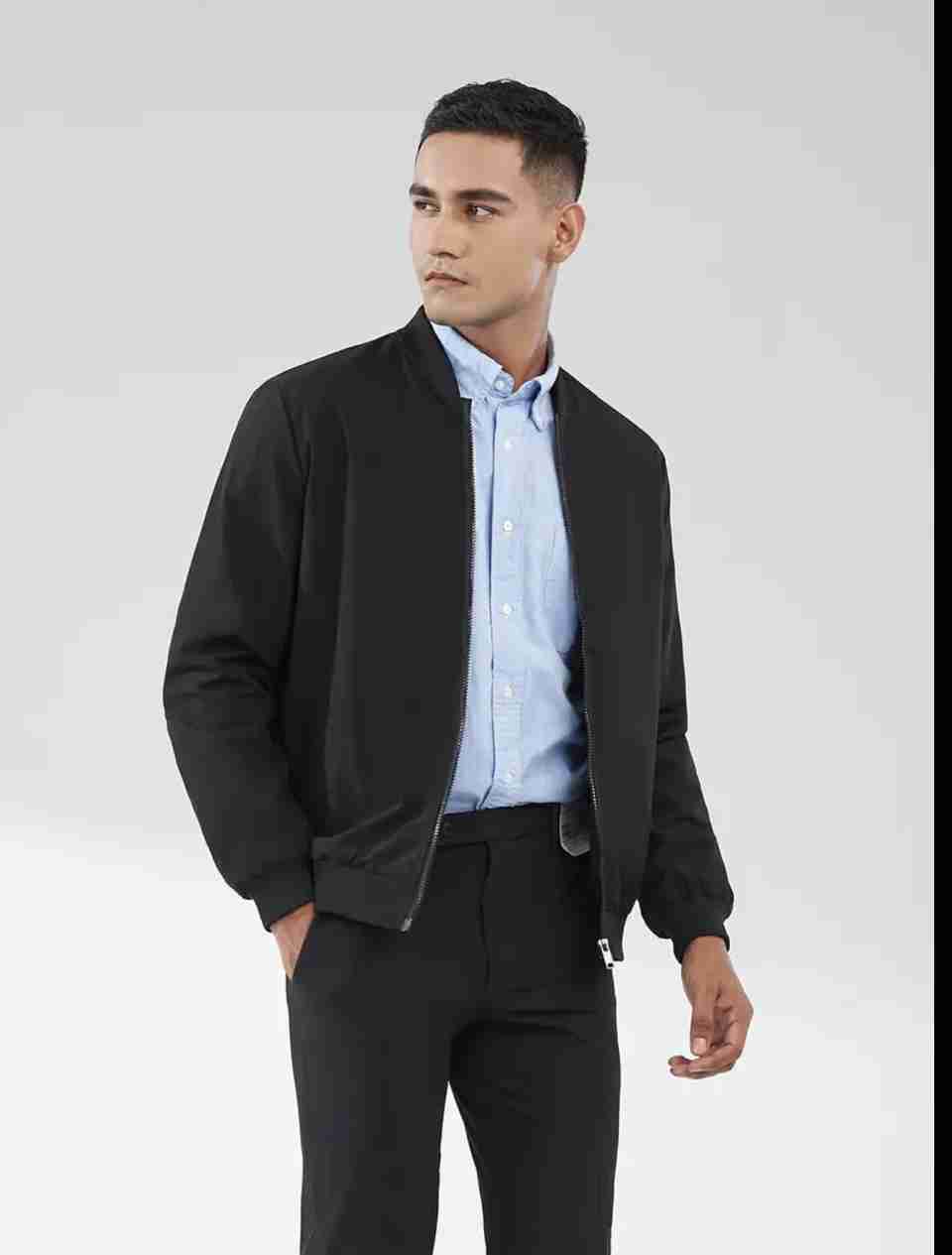 APSHECO Men Solid Bomber Jacket - Image 5