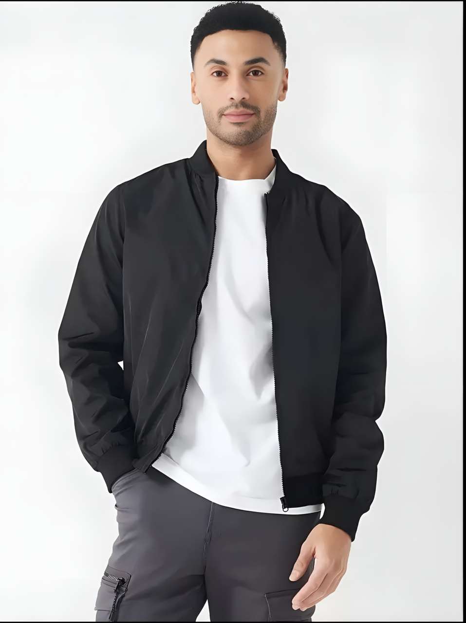 APSHECO Men Solid Bomber Jacket - Image 7