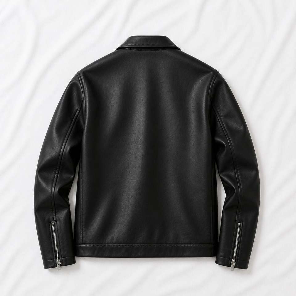 WALHALAA Solid Leather Jacket - Image 5