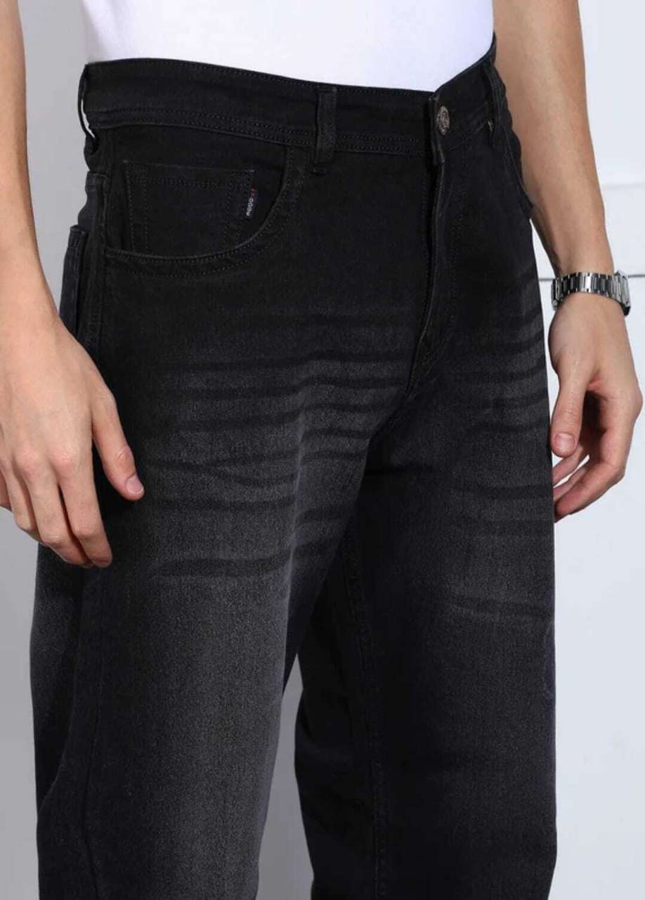 RKDENIM Men Straight Fit Mid Rise Dark Grey Jeans - Image 8