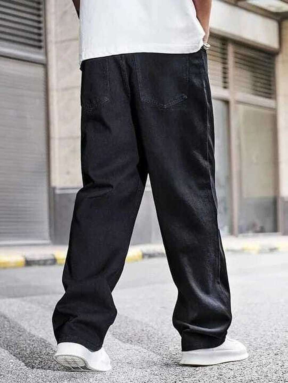 RKDENIM Men Straight Fit Mid Rise Black Jeans - Image 7